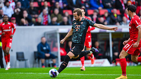 Harry Kane traf für den FC Bayern zum 1:0 und arbeitete fleißig mit nach hinten.