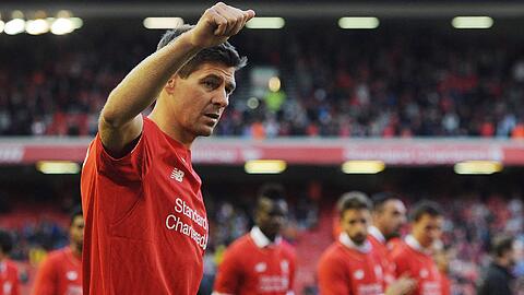 Steven Gerrard verabschiedete sich von den Fans an der Anfield Road.