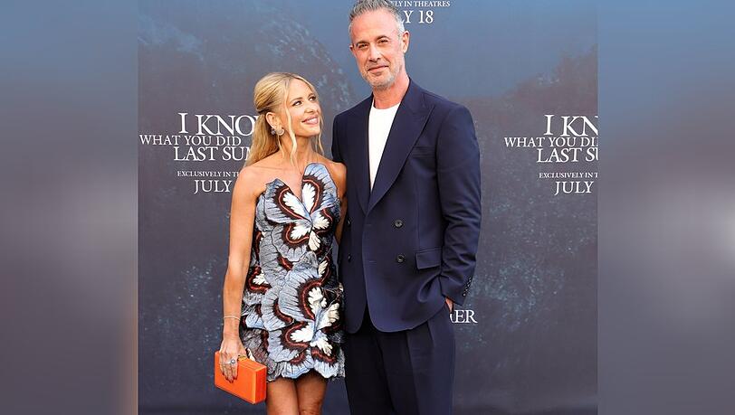 Sarah Michelle Gellar und Freddie Prinze Jr. bei der Premiere der Fortsetzung von "Ich wei&szlig;, was du letzten Sommer getan hast" im Juli 2025.