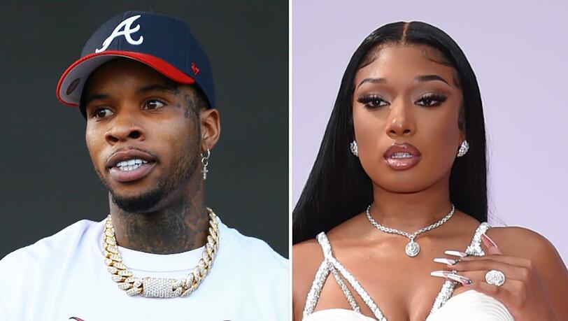 Eine Jury in Los Angeles sah es als erwiesen an, dass Tory Lanez (l.) auf Rapperin Megan Thee Stallion geschossen hat.