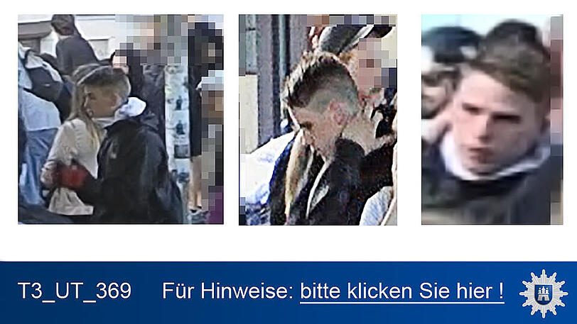 Nach diesen Personen wird öffentlich gefahndet. Die Polizei in Hamburg wird erreicht unter 040/4286-76543.