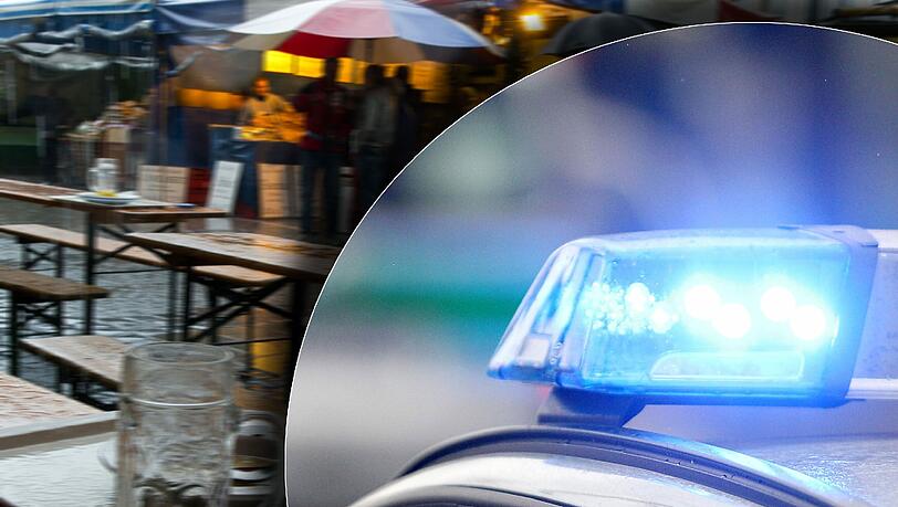 Polizeieinsatz auf dem Viktualienmarkt (Symbolfoto). Polizeieinsatz auf dem Viktualienmarkt (Symbolfoto).