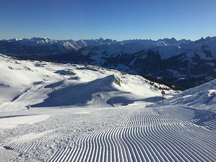 Herrliche Bedingungen finden die Wintersportler derzeit im Kleinwalsertal.