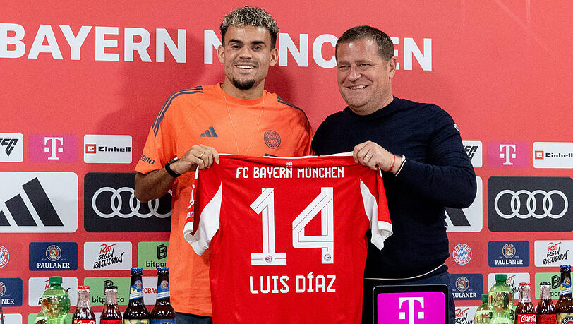 Sportvorstand Max Eberl konnte bei der Vorstellung von Luis D&iacute;az noch nicht ahnen, welche Potenziale er neben dem Platz hat.