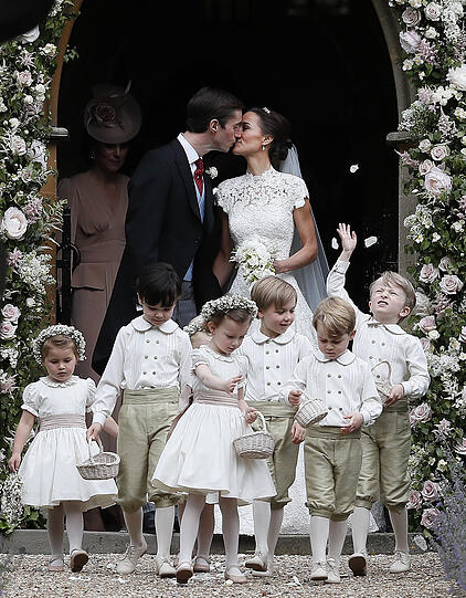 Pippa Middleton und ihr Ehemann James Matthews kurz nach der Trauung.