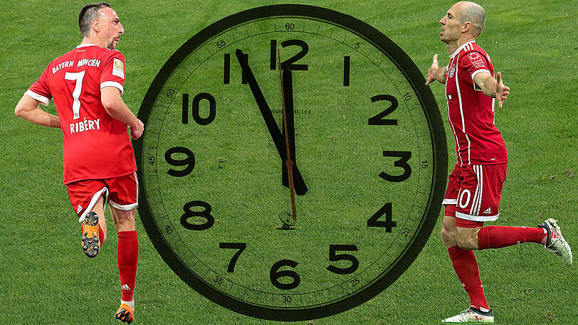 Ihre Karrieren beim FC Bayern neigen sich dem Ende entgegen: Franck Ribéry (l.) und Arjen Robben.