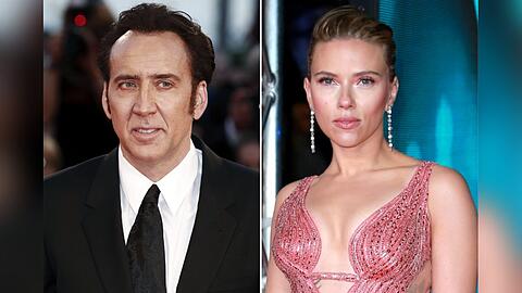 Sind offenbar kein großer KI-Freund: Nicolas Cage und Scarlett Johansson.