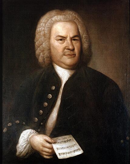 Johann Sebastian Bach (1685- 1750), porträtiert 1746 von Elias Gottlieb Haussmann Johann Sebastian Bach (1685- 1750), porträtiert 1746 von Elias Gottlieb Haussmann