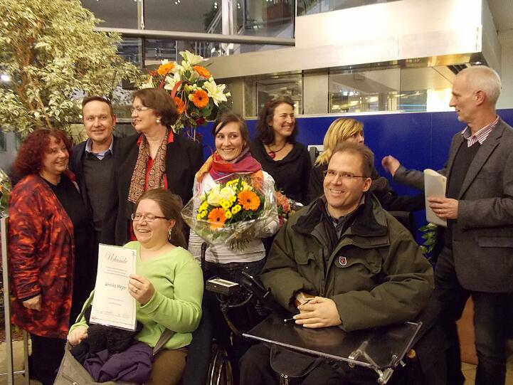 Die Ehrung mit Bürgermeisterin Christine Strobl
