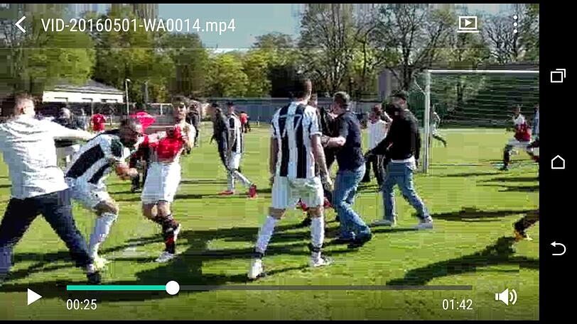 Die Zuschauer des Amateurfußballspiels am Samstag in Harthof bekamen neben Ballsport auch eine Profibox-Einlage zu sehen.