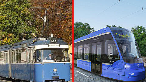 In der Bilderstrecke sehen Sie die verschiedenen Trambahn-Typen, die in München im Einsatz sind.