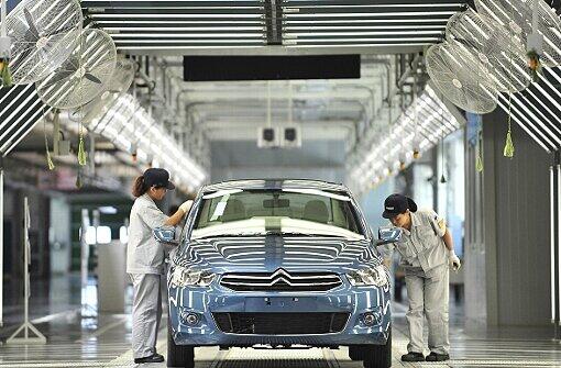 Made in China: Ein Blick in das PSA-Werk in Wuhan.