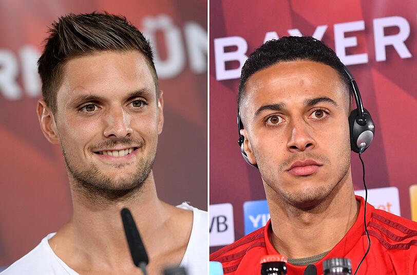 Waren zusammen über New York unterwegs: Die Bayern-Profis Sven Ulreich (l) und Thiago.