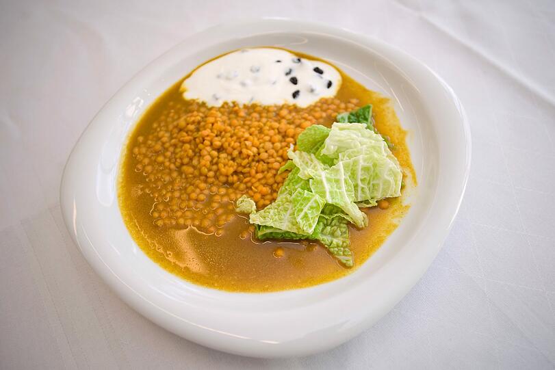 Linsencurry mit Wirsing