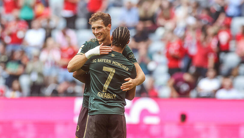 Verstehen sich gut: Leon Goretzka (hinten ) und Serge Gnabry.