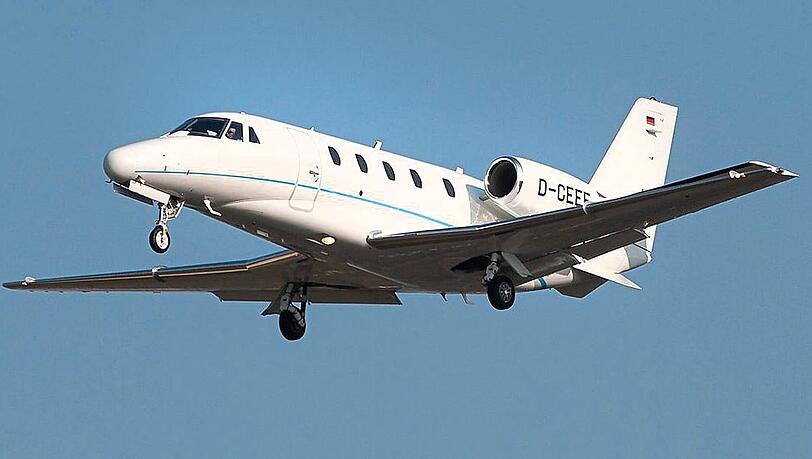 Der Kane-Flieger: Mit einer Cessna 560XL Citation XLS+ der deutschen Charter-Fluggesellschaft Aerowest flog der Stürmer nach München.