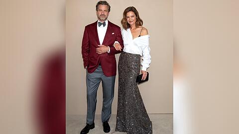 Joshua Jackson und Katie Holmes bei ihrem Auftritt in New York.