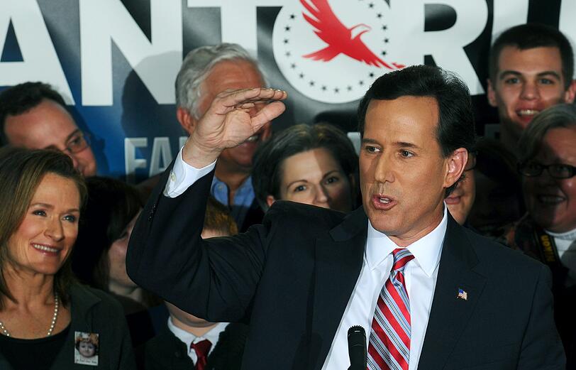 Mit acht Stimmen weniger hat Rick Santorum, Ex-Senator von Pennsylvannia, nur knapp den Sieg verfehlt.