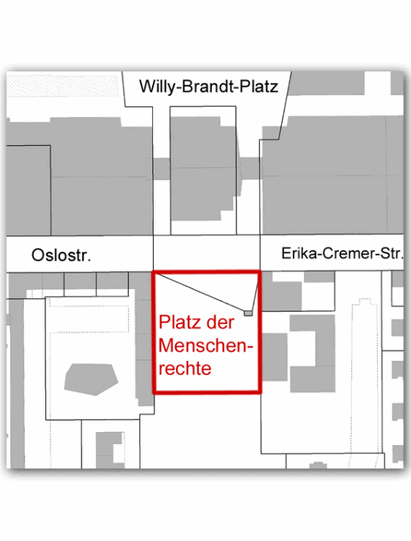 Hier liegt der Platz-der-Menschenrechte.