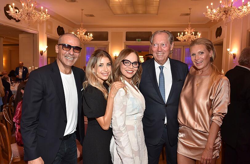 Erol Sander, Dr. Werner Mang, Cathy Hummels, Ornella Muti und Ex-Sportlerin Magdalena Brzeska im Hotel Bad Schachen nahe Lindau.