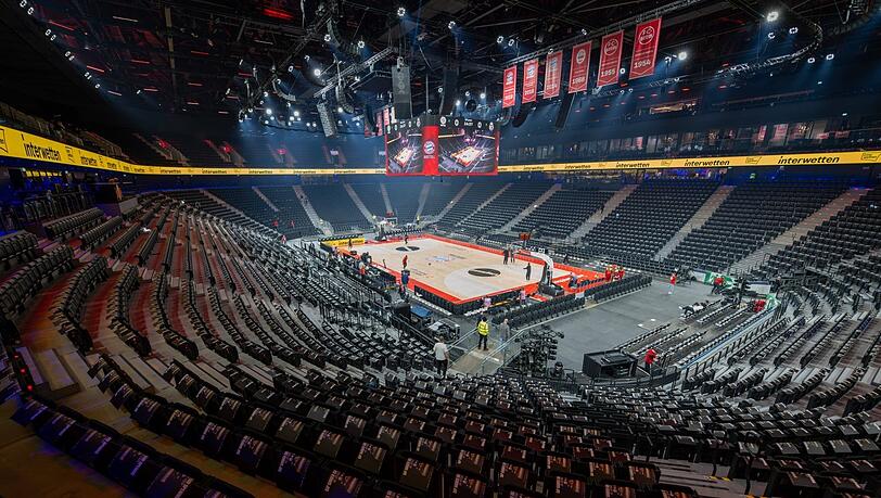 Der neue SAP Garden im Basketball-Modus.