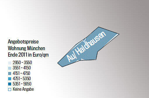 Die Quadratmeterpreise in den Stadtvierteln. Je dunkler das blau, desto teurer die Wohnungen. Alles unter 4000 Euro ist heute günstig. Checken Sie Ihr Viertel. Einfach weiterklicken!