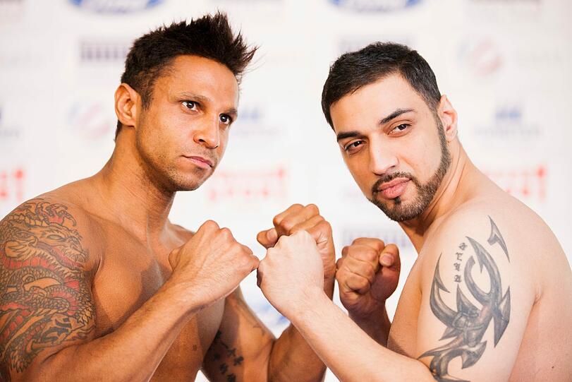 Mutiger Herausforderer: Letztes Jahr fegte Daniel "The Taff Man" Aminati (39) seinen Gegner aus dem Ring &ndash; Model Nico Schwanz warf in der vierten Runde das Handtuch. Sänger Mehrzad Marashi (32) will sich nicht so leicht geschlagen geben.