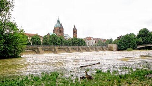 Hochwasser an der Isar Hochwasser an der Isar
