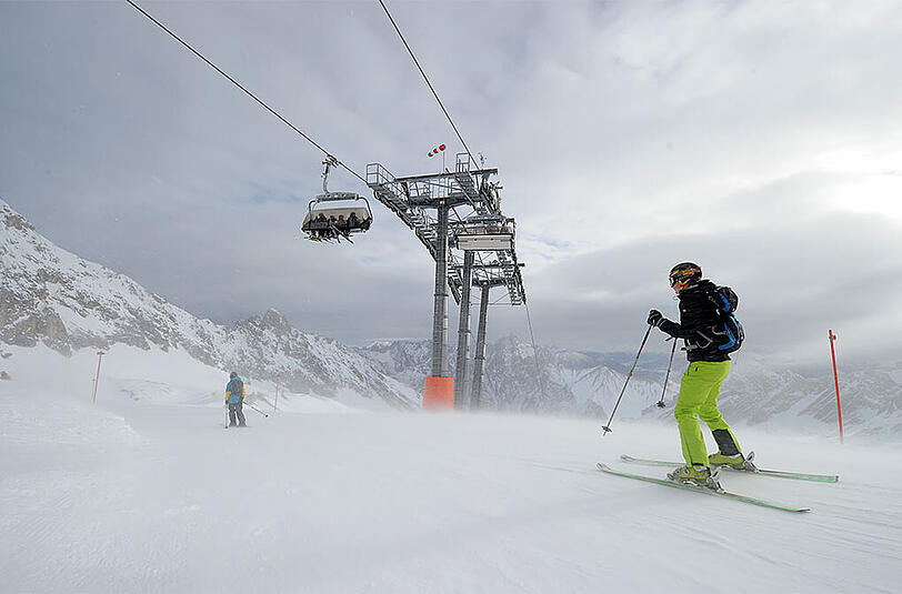Die Zugspitze ist Deutschlands einziges Gletscher-Skigebiet.
