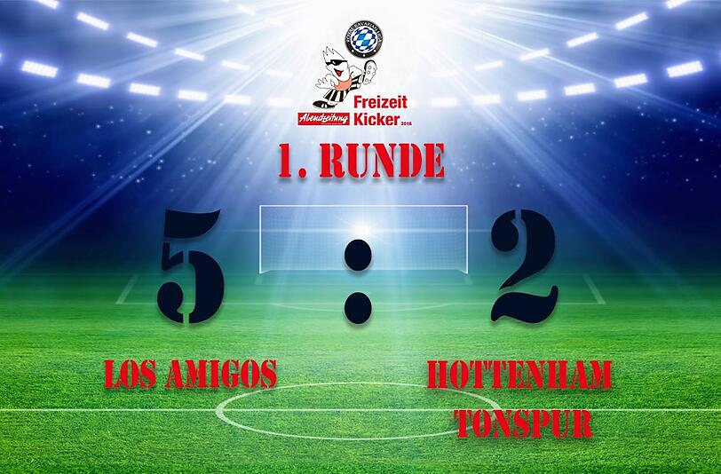 LOS AMIGOS gewann die Partie gegen Hottenham Tonspur mit 5:2.