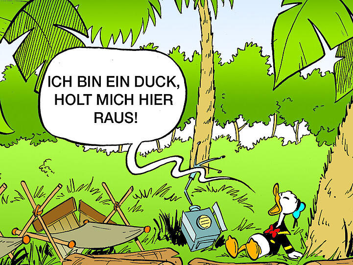 Donald Duck im Dschungelcamp