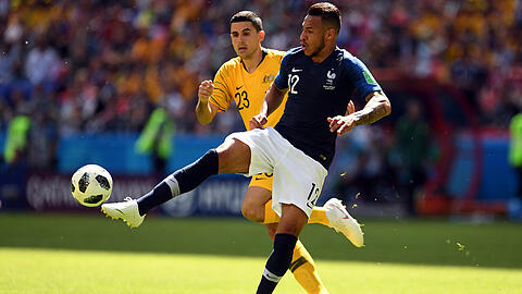 Kam bei dieser WM bisher auf 93 Spielminuten für Frankreich: Corentin Tolisso vom FC Bayern - hier im ersten Gruppenspiel gegen Australien (2:1).