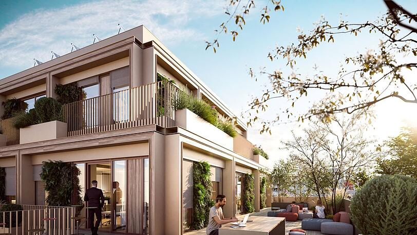 Der fünfte Stock im künftigen Franz Marc Quartier (FMQ): Hier wird man künftig auch auf einer der Dachterrassen arbeiten können. Der fünfte Stock im künftigen Franz Marc Quartier (FMQ): Hier wird man künftig auch auf einer der Dachterrassen arbeiten können.