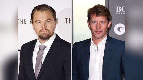 Leonardo DiCaprio (l.) und James Blunt machen in Luxus-Öko-Sneaker.