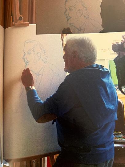 Das Malen war f&uuml;r Mario Adorf eine ganz gro&szlig;e Leidenschaft, die er mit Markus Tollmann teilen konnte.