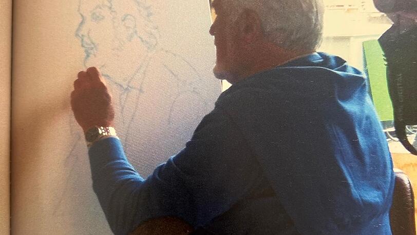 Das Malen war f&uuml;r Mario Adorf eine ganz gro&szlig;e Leidenschaft, die er mit Markus Tollmann teilen konnte.