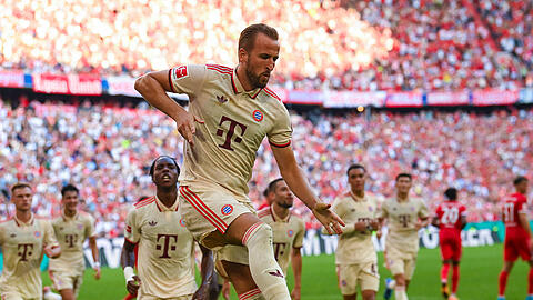 Jubel, Trubel, Heiterkeit: Zum Start in die Königsklasse soll für Harry Kane und seinen FC Bayern ein Sieg her.
