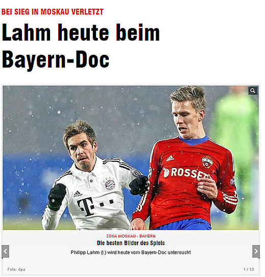 Die Bild macht sich sorgen um den Kapitän der Bayern.