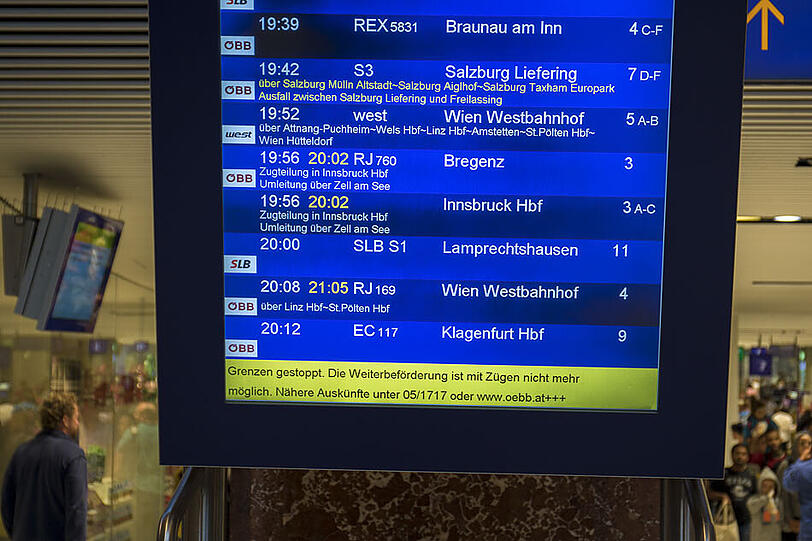 Die ÖBB informiert ihre Fahrgäste