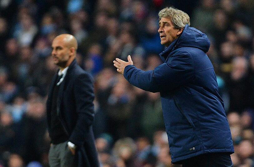 Vorgänger und Nachfolger: Manuel Pellegrini coacht bis zum Sommer Manchester City - dann übernimmt Pep Guardiola.