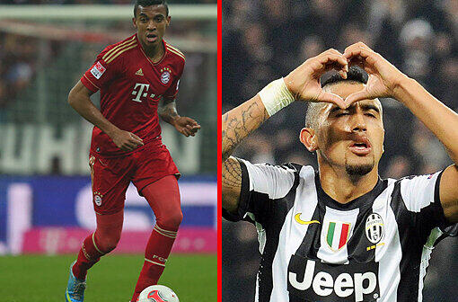 LUIZ GUSTAVO - VIDAL: &bdquo;Der Brasilianer ist gut, nicht überragend, der Chilene extrem wichtig für Juve, taktisch stark. Bayern, insbesondere Heynckes, wollte Vidal 2011 holen, nun haben sie Martínez. Wäre er nicht gesperrt, würde der Punkt an Bayern gehen, so an Juve.&ldquo; Stand: 3:3