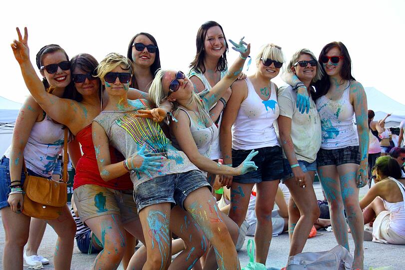 Eine bunte Truppe.