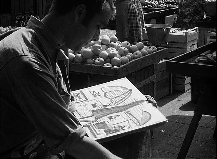 Weitere historische Fotos vom Viktualienmarkt.