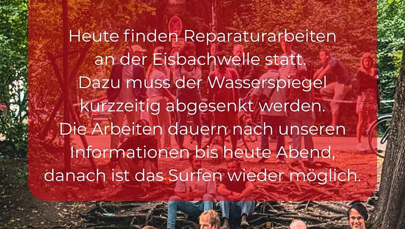 Die Eisbachwelle muss am Montag noch einmal schließen – OB Dieter Reiter erklärt warum. Die Eisbachwelle muss am Montag noch einmal schließen – OB Dieter Reiter erklärt warum.