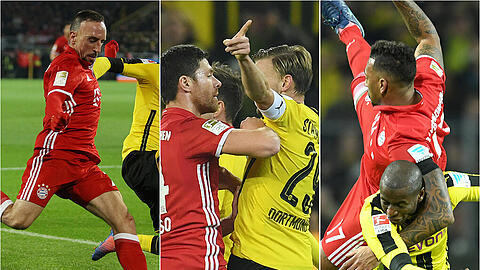 Borussia Dortmund gegen den FC Bayern München. Wie sich die FCB-Spieler im Liga-Klassiker geschlagen haben: die Noten in der Einzelkritik zum Durchklicken.
