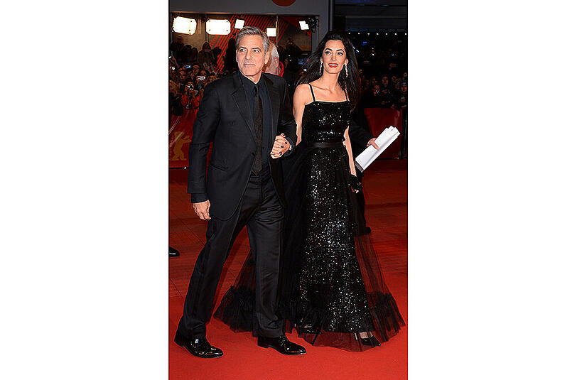 George Clooney und Ehefrau Amal bei der Berlinale.
