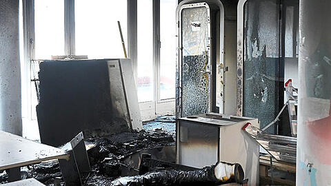 Der Brand richtete großen Schaden an.