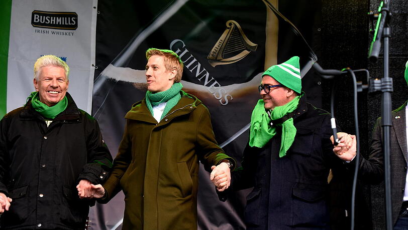 Zwei von dreien haben es in die Stichwahl geschafft: Dieter Reiter, Dominik Krause und Clemens Baumg&auml;rtner im Wahlkampf 2026.