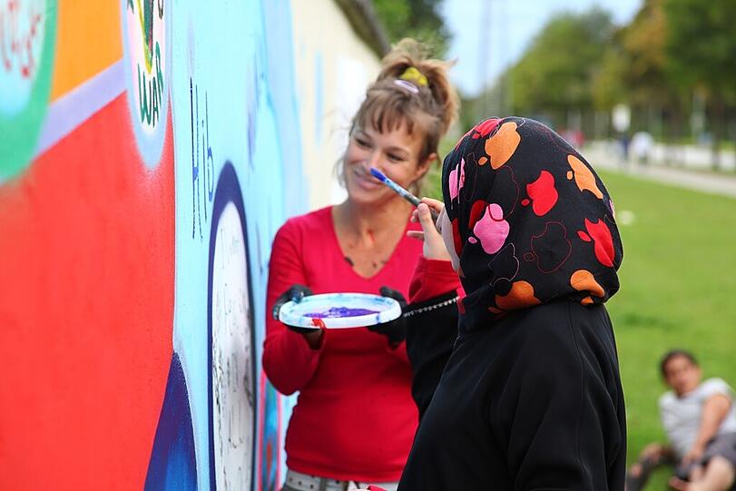 Gemeinsam Grenzen überwinden - beim Projekt "Ein Bild als Brücke". Foto: privat