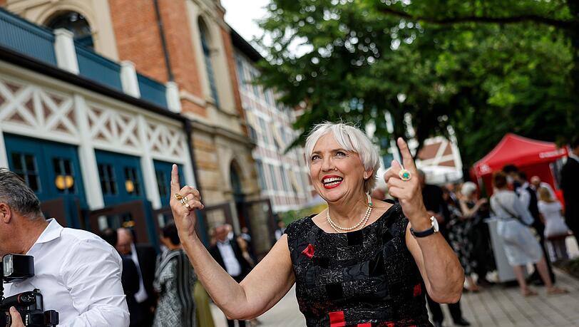 Claudia Roth (Bündnis 90/Die Grünen), Kulturstaatsministerin, bei der Eröffnung der Bayreuther Richard-Wagner-Festspiele.